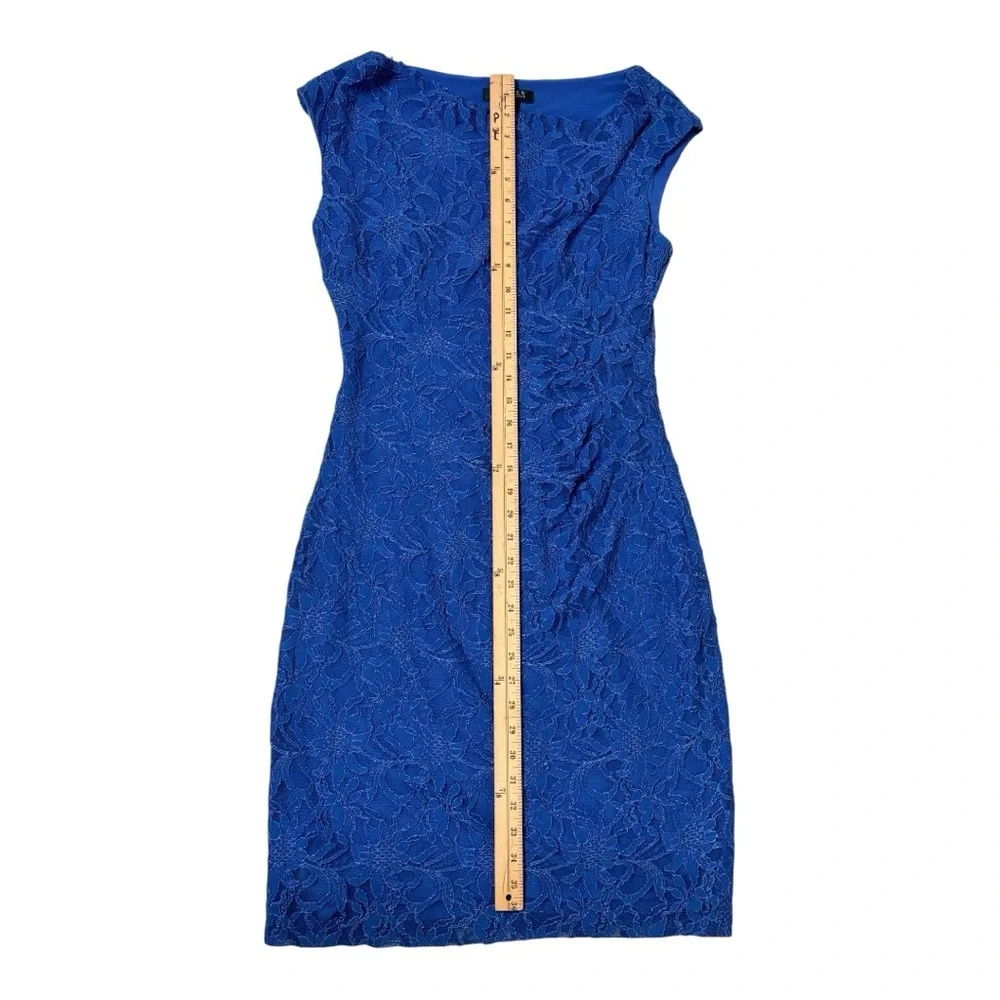 RALPH LAUREN Womens Petite
Sleeveless Bodycon Dress Blue Floral Size 10 - Picture 2 of 5